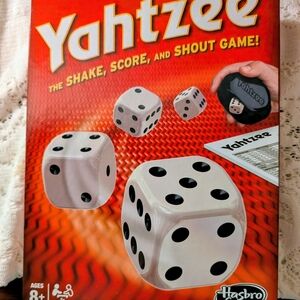 Hasbro Yahtzee Dice Game - Red Box with White Dice